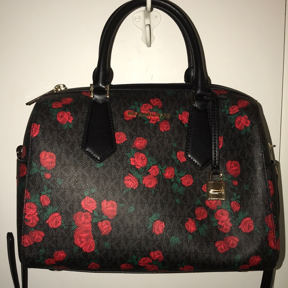 Michael Kors red roses doctor bag NWT GORGEOUS